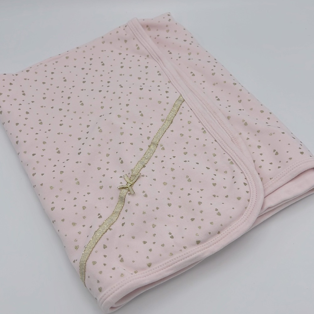 NWT Little Me Heart Light Pink baby blanket